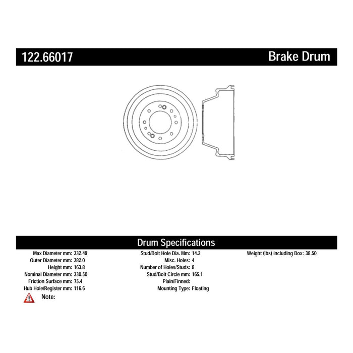 Rear Brake Drum for GMC Truck 1960 P-2418729