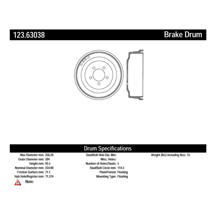 Front Brake Drum for Dodge Challenger 1970 P-2419860