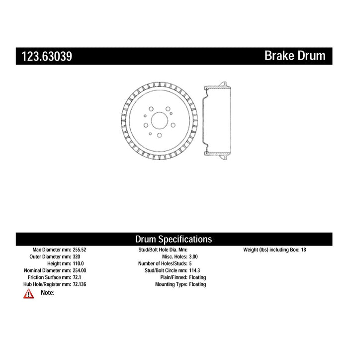 Rear Brake Drum for American Motors Ambassador Wagon 1974 1973 1972 1971 P-2419872