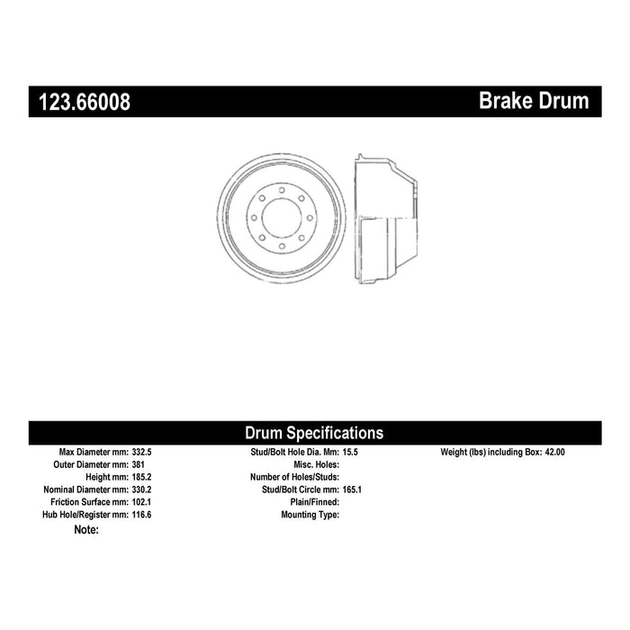 Rear Brake Drum for Chevrolet C3500 1989 1988 P-2420094