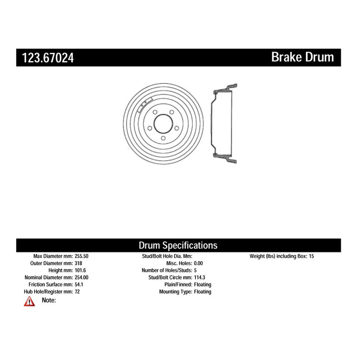 Rear Brake Drum for American Motors Hornet 1976 1975 1974 1973 1972 1971 1970 P-2420518