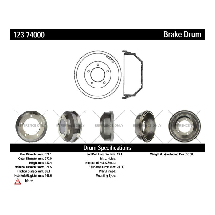 Front OR Rear Brake Drum for Jeep CJ6 1966 1965 1964 1963 1962 1961 1960 1959 P-2420571