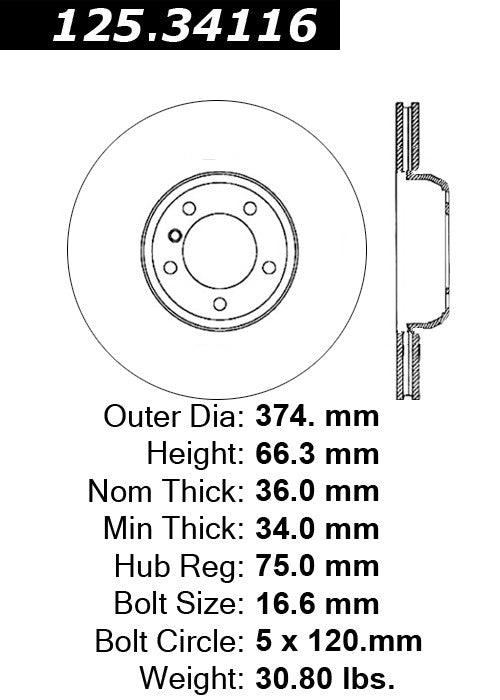 Front Left/Driver Side Disc Brake Rotor for Mercedes-Benz SLK55 AMG 2013 P-2421352