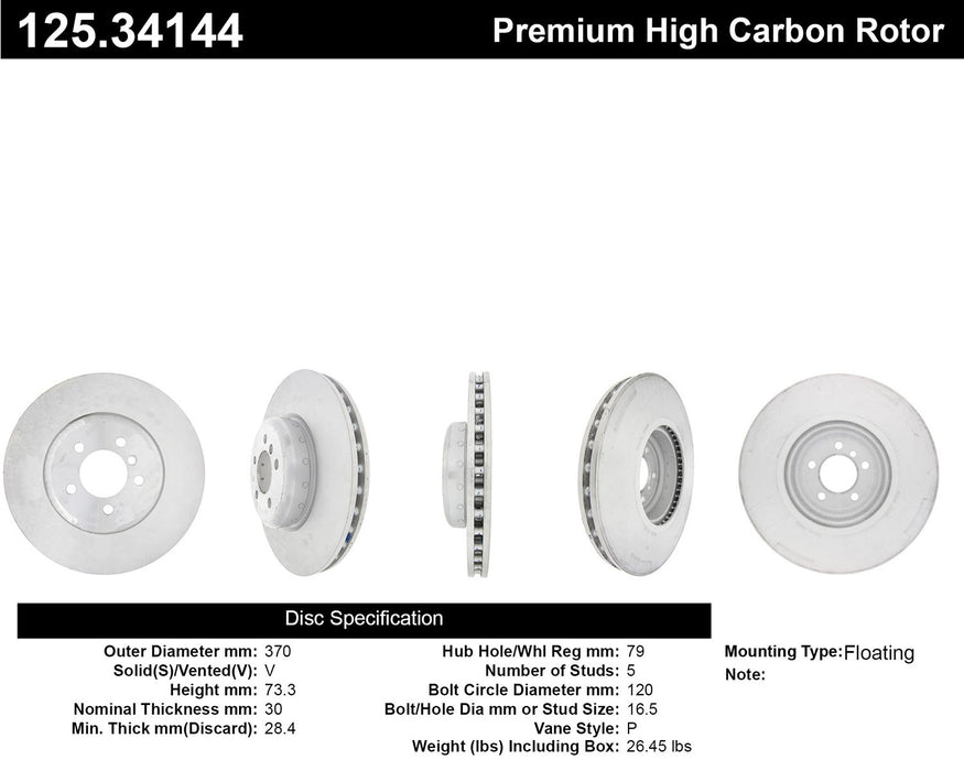 Front Disc Brake Rotor for BMW 435i xDrive Gran Coupe 2016 2015 P-2421469