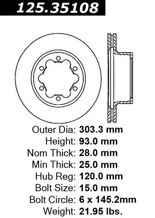 Rear Disc Brake Rotor for Freightliner Sprinter 2500 2020 2019 P-2421870