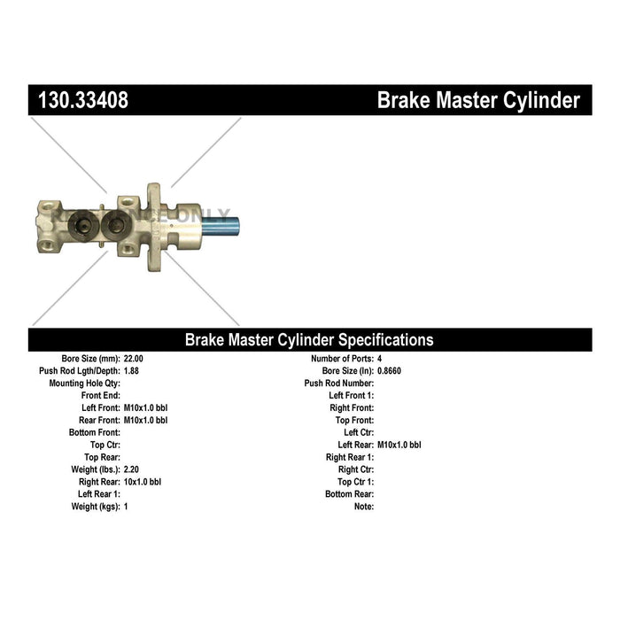 Brake Master Cylinder for Volkswagen Jetta 1998 1997 1996 1995 1994 1993 1992 1991 1990 1989 1988 P-2432070