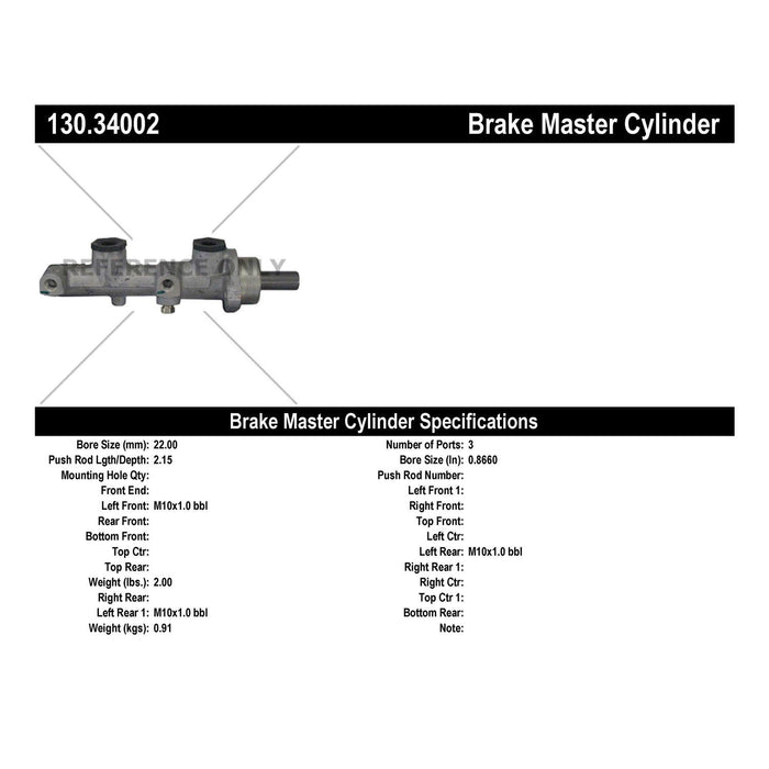 Brake Master Cylinder for BMW 325iX 1991 1990 P-2432149