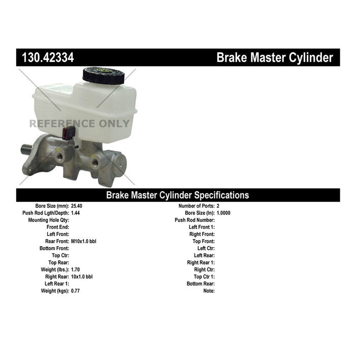 Brake Master Cylinder for Suzuki Equator Automatic Transmission 2012 2011 2010 2009 P-2432739