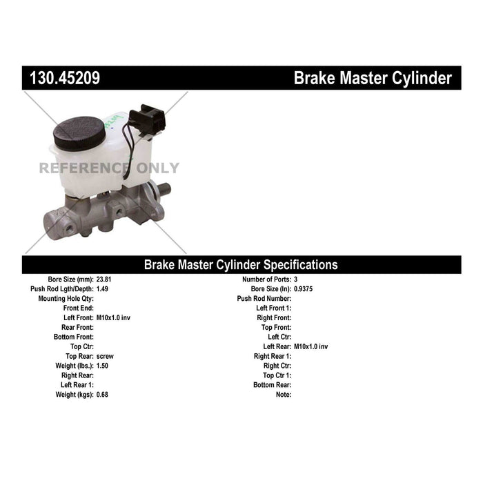 Brake Master Cylinder for Mazda MX-6 Automatic Transmission 1997 1996 1995 1994 1993 P-2433067