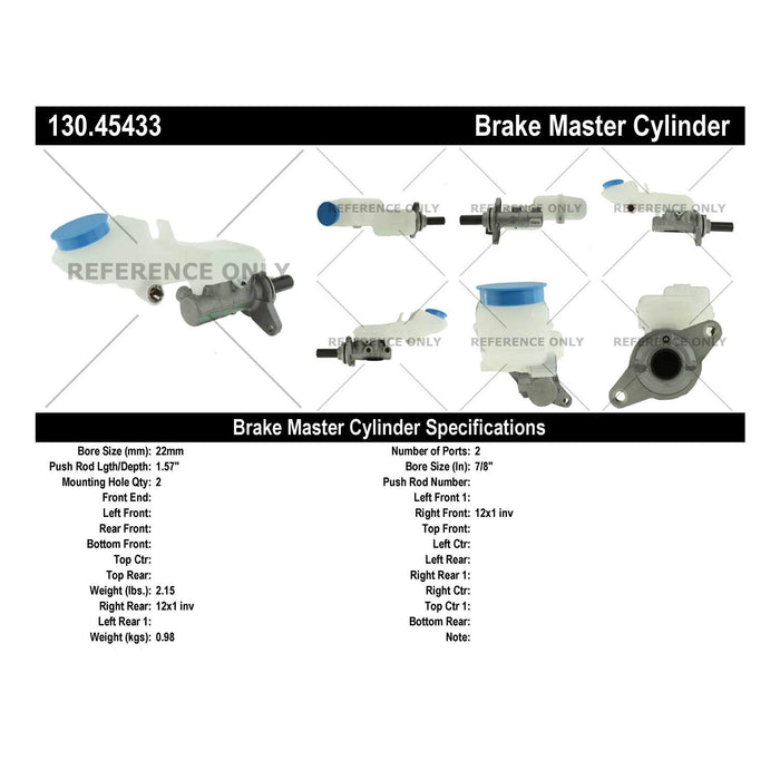 Brake Master Cylinder for Mazda 6 Automatic Transmission 2021 2020 2019 2016 2015 2014 P-2433099