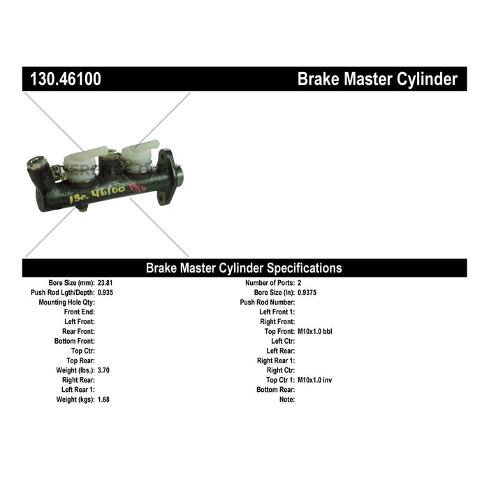 Brake Master Cylinder for Mitsubishi Starion 1989 1988 1987 1986 1985 1984 1983 P-2433140