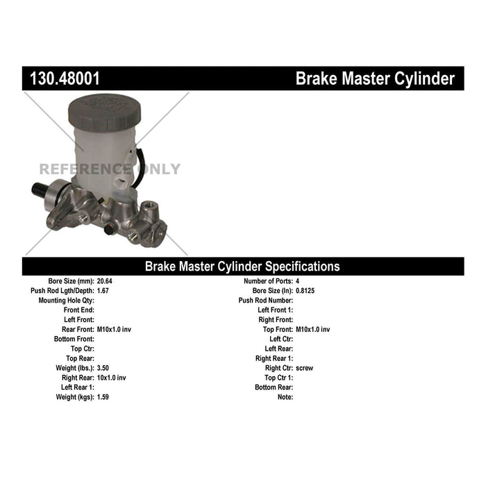 Brake Master Cylinder for Geo Metro 1994 1993 1992 1991 1990 1989 P-2433237