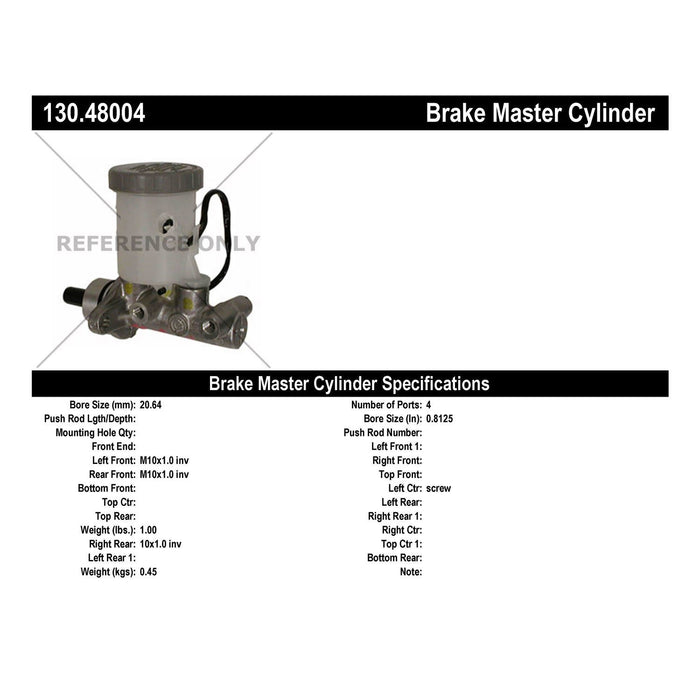 Brake Master Cylinder for Geo Tracker 1990 1989 P-2433240