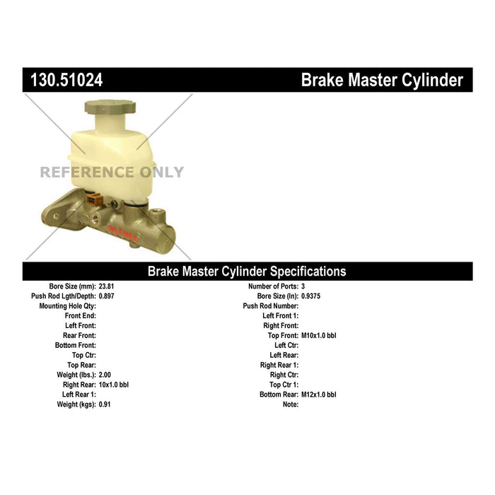 Brake Master Cylinder for Hyundai Elantra 2006 2005 2004 2003 2002 2001 P-2433358