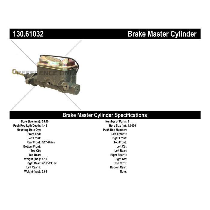 Brake Master Cylinder for Lincoln Mark VI 1983 1982 1981 1980 P-2433622