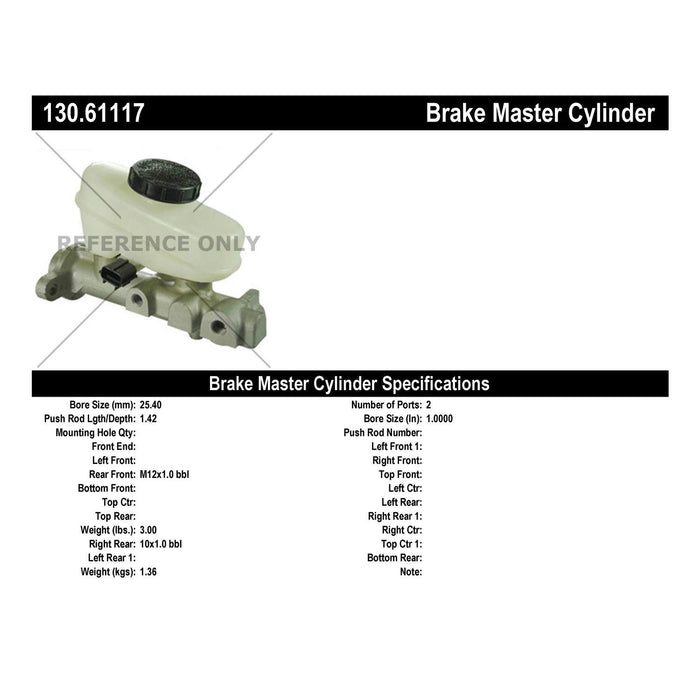 Brake Master Cylinder for Mercury Grand Marquis 2011 2010 2009 2008 2007 2006 2005 2004 2003 2002 2001 P-2433767