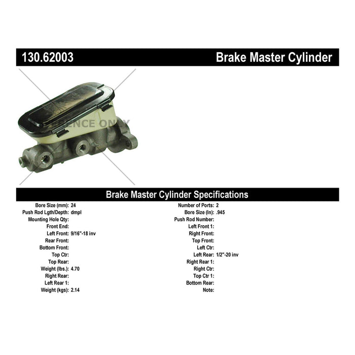 Brake Master Cylinder for Oldsmobile Cutlass Salon GAS 1980 1979 1978 P-2433931