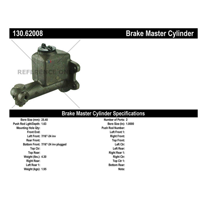 Brake Master Cylinder for Pontiac Catalina 1963 1962 1961 1960 1959 1958 P-2434013