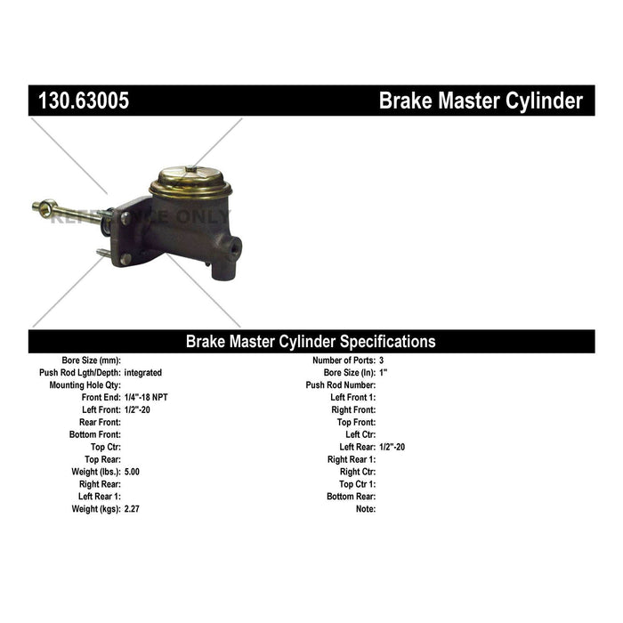 Brake Master Cylinder for Plymouth Belvedere 1965 1964 1963 1962 P-2434742