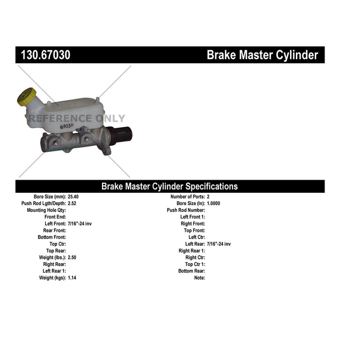 Brake Master Cylinder for Chrysler Town & Country 2005 2004 2003 P-2436118