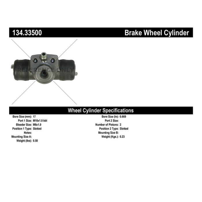 Rear Drum Brake Wheel Cylinder Premium Line for Volkswagen Cabriolet 1993 1992 1991 1990 1989 1988 1987 1986 1985 P-1159280