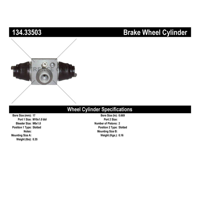 Rear Drum Brake Wheel Cylinder Premium Line for Volkswagen Gol 2019 2018 2017 2013 2011 2010 2009 P-1159308