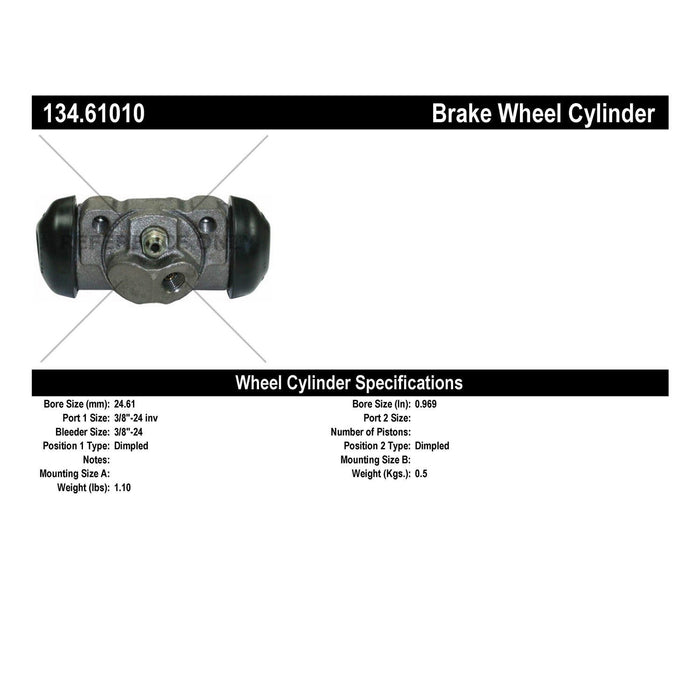 Rear Right/Passenger Side Drum Brake Wheel Cylinder Premium Line for Ford Ranch Wagon Base 1968 1967 1966 1965 P-1160148