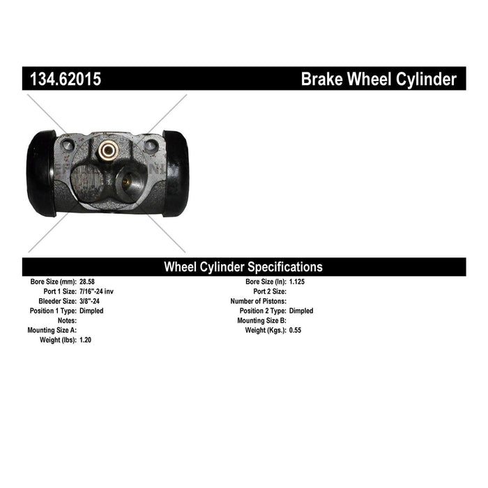 Rear Left/Driver Side Drum Brake Wheel Cylinder Premium Line for Jeep J20 1975 1974 P-1160854