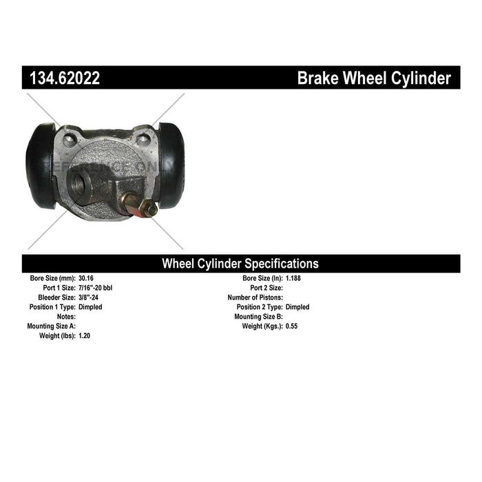 Front Right/Passenger Side Drum Brake Wheel Cylinder Premium Line for Cadillac Fleetwood 1970 1969 1968 1967 1966 1965 P-1160936