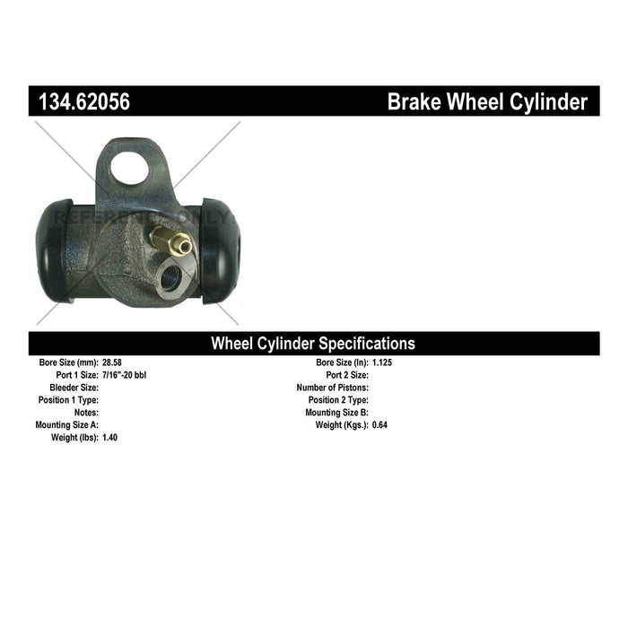 Front Left/Driver Side Drum Brake Wheel Cylinder Premium Line for Chevrolet Two-Ten Series 1957 1956 1955 - Centric 134.62056