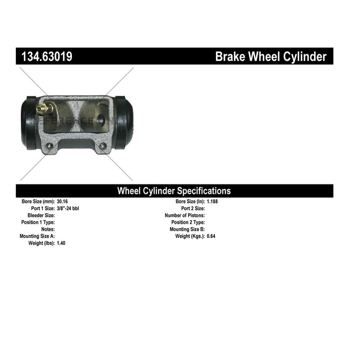 Front Right/Passenger Side Drum Brake Wheel Cylinder Premium Line for Plymouth Barracuda 1972 1971 1970 P-1161692