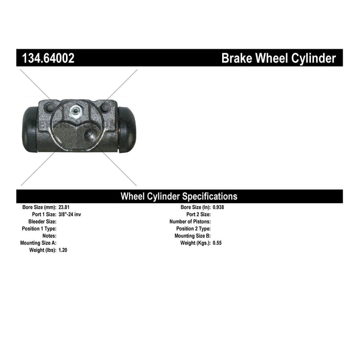 Rear Right/Passenger Side Drum Brake Wheel Cylinder Premium Line for Mercury Comet 1977 1976 1969 1968 1967 1966 1965 1964 1963 P-1162126