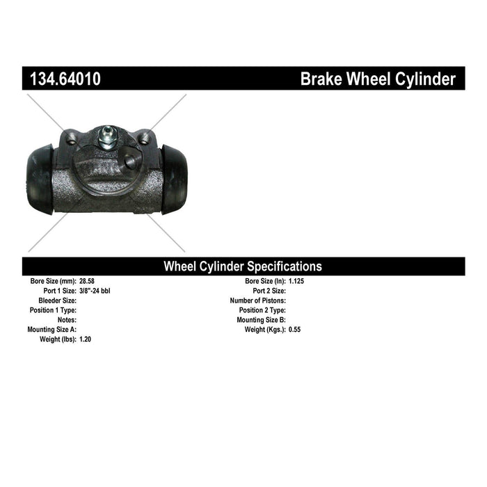 Front Right/Passenger Side Drum Brake Wheel Cylinder Premium Line for Chevrolet 3E 4WD 1959 P-1162523