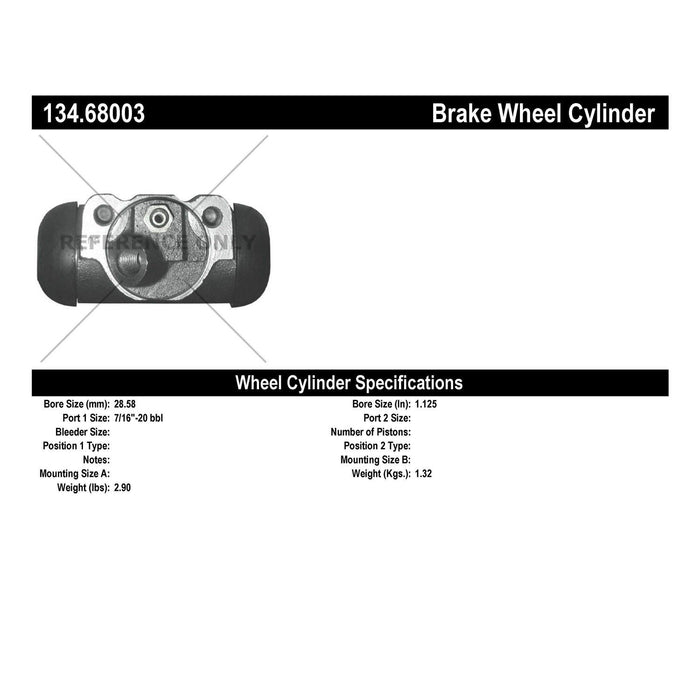 Front Right/Passenger Side Drum Brake Wheel Cylinder Premium Line for Dodge P300 1972 1971 1970 1969 P-1163607