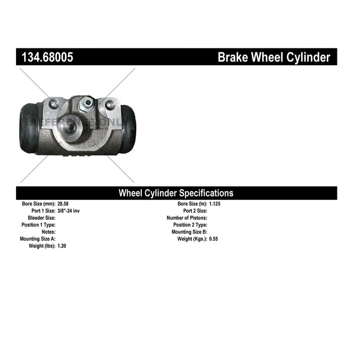 Rear Left/Driver Side Drum Brake Wheel Cylinder Premium Line for Ford E-350 Econoline Club Wagon 1994 1993 1992 1991 1990 1989 1988 1987 P-1163688