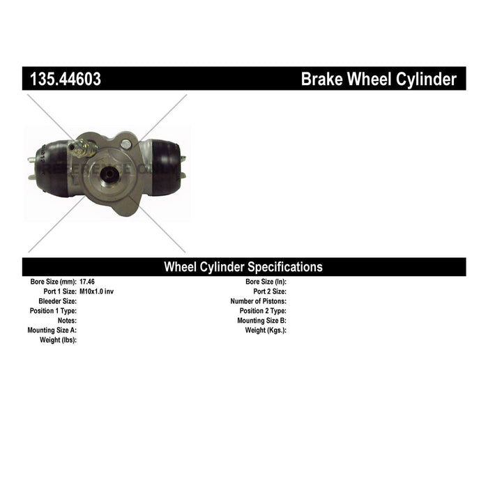 Rear Left/Driver Side Drum Brake Wheel Cylinder Standard Line for Scion iQ GAS 2015 2014 2013 2012 P-1164223