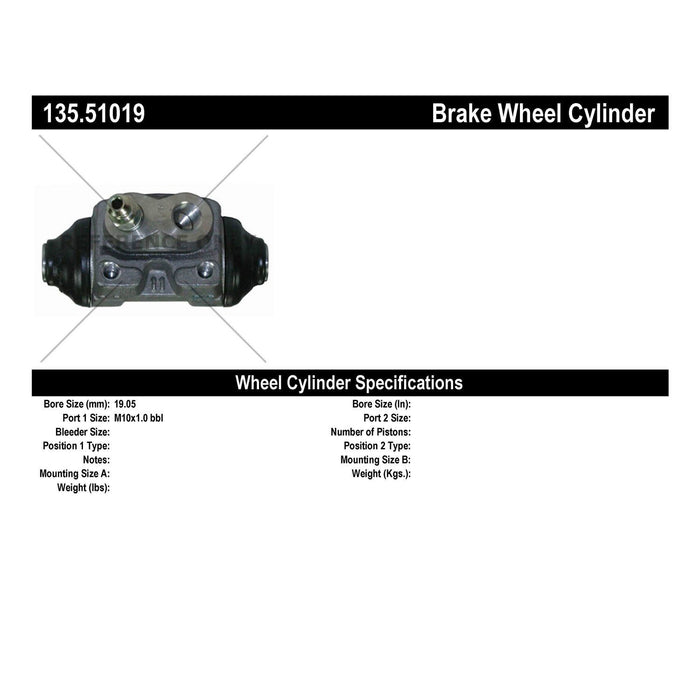 Rear Drum Brake Wheel Cylinder Standard Line for Hyundai Elantra 2008 2007 2006 2005 2004 2003 2002 2001 P-1164327