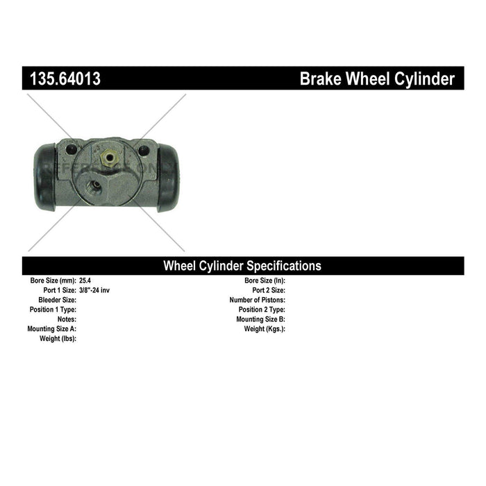 Rear Left/Driver Side Drum Brake Wheel Cylinder Standard Line for Dodge B2500 1997 1996 1995 P-1165290