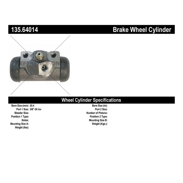 Rear Right/Passenger Side Drum Brake Wheel Cylinder Standard Line for Dodge RM300 1974 P-1165408