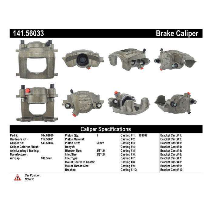 Front Right/Passenger Side Disc Brake Caliper for American Motors Eagle 1988 1987 1986 1985 1984 1983 1982 P-1171094