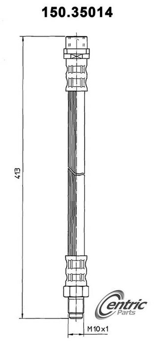 Front Brake Hydraulic Hose for Mercedes-Benz SLK280 2008 2007 2006 P-1181534