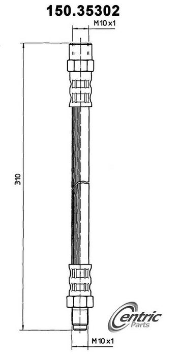 Rear Brake Hydraulic Hose for Mercedes-Benz 280SEL 1973 P-1181751