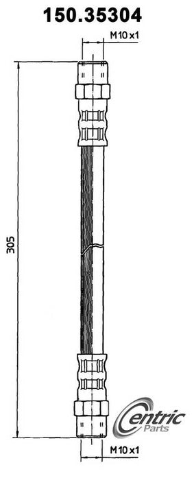 Rear Clutch Hydraulic Hose for Mercedes-Benz 450SL 1973 P-1181834