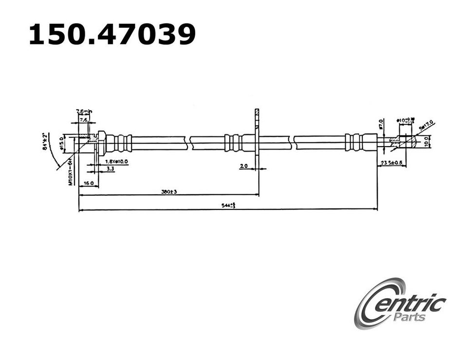 Front Left/Driver Side Brake Hydraulic Hose for Subaru XV Crosstrek 2015 2014 2013 P-1183862