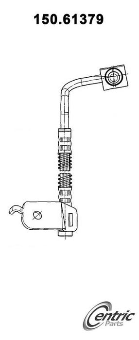 Rear Right/Passenger Side Brake Hydraulic Hose for Mercury Grand Marquis 2002 2001 2000 1999 1998 P-1184849