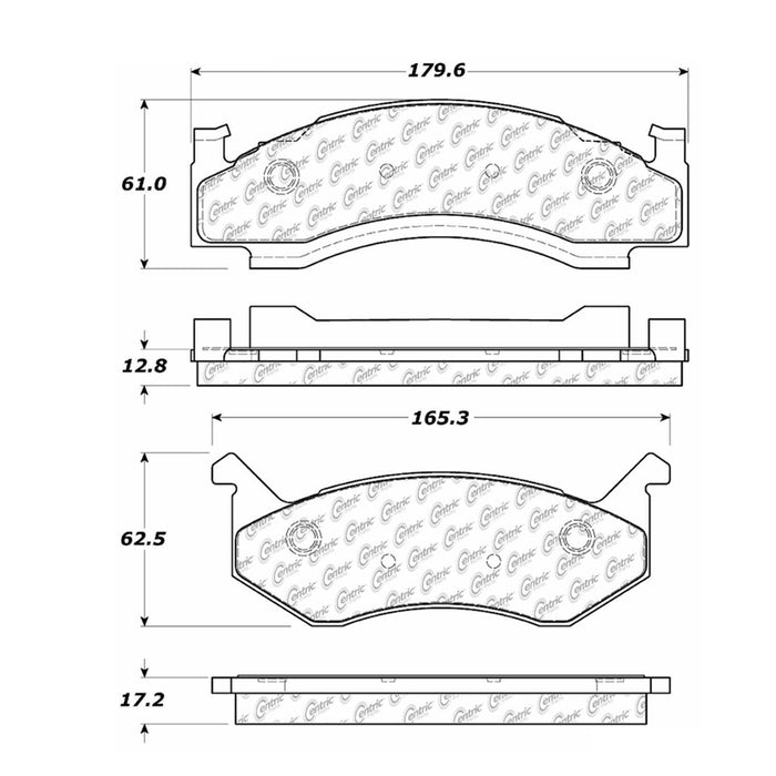 Front Disc Brake Pad Set for Dodge W200 1980 1979 1978 1977 1976 1975 P-1192737