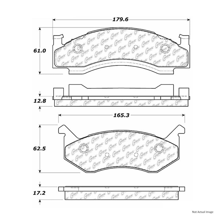 Front Disc Brake Pad Set for Dodge W200 1980 1979 1978 1977 1976 1975 P-1192737