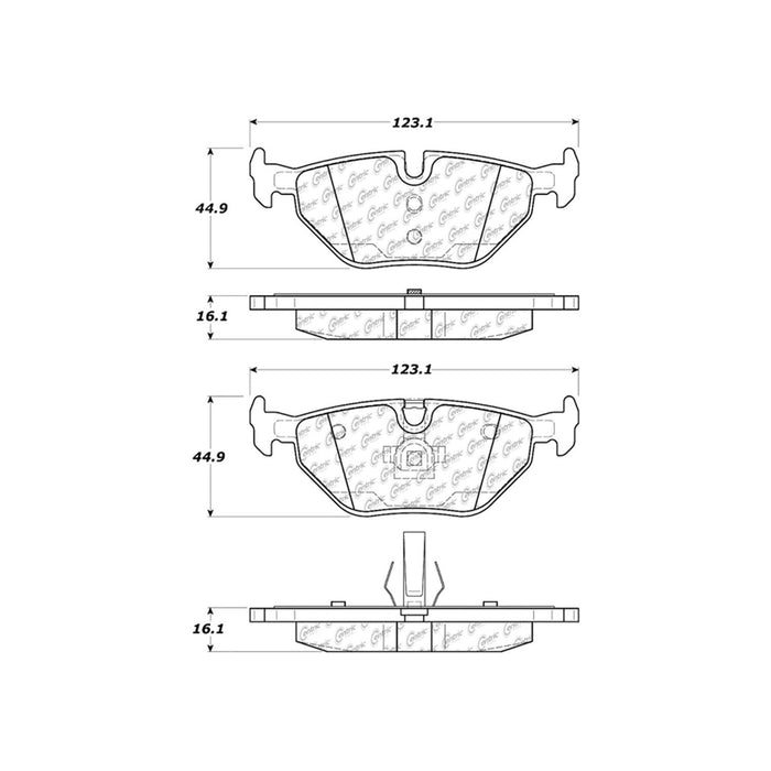 Rear Disc Brake Pad Set for BMW 323Ci Convertible 2000 P-1194102