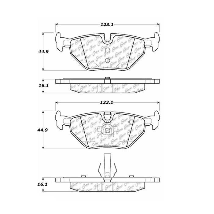 Rear Disc Brake Pad Set for BMW 323Ci Convertible 2000 P-1194102