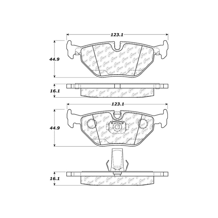 Rear Disc Brake Pad Set for BMW 525i 2003 2002 2001 P-1194114